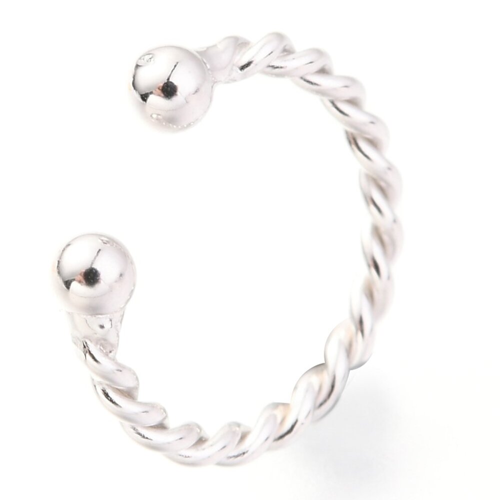 One Twisted 925 Sterling Silver Wire Ear cuff clip - punk, Alternative earcuff